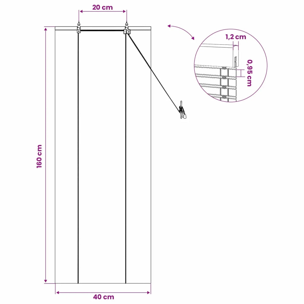 Tenda a rullo Natura 40 x 160 cm Bambù 42039758