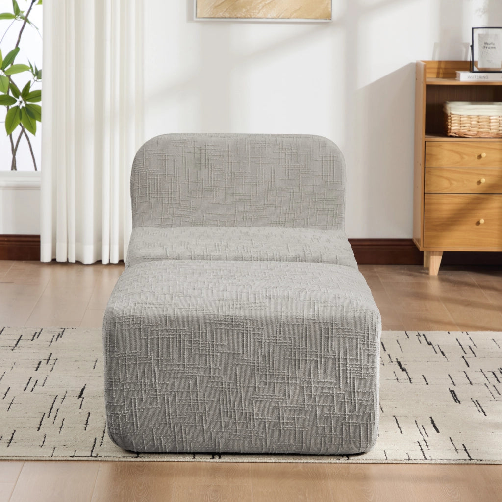 Poltrona reclinabile, poltrona modulare, tessuto chenille, schiuma ad alta elasticit¨¤ 30D, grigio