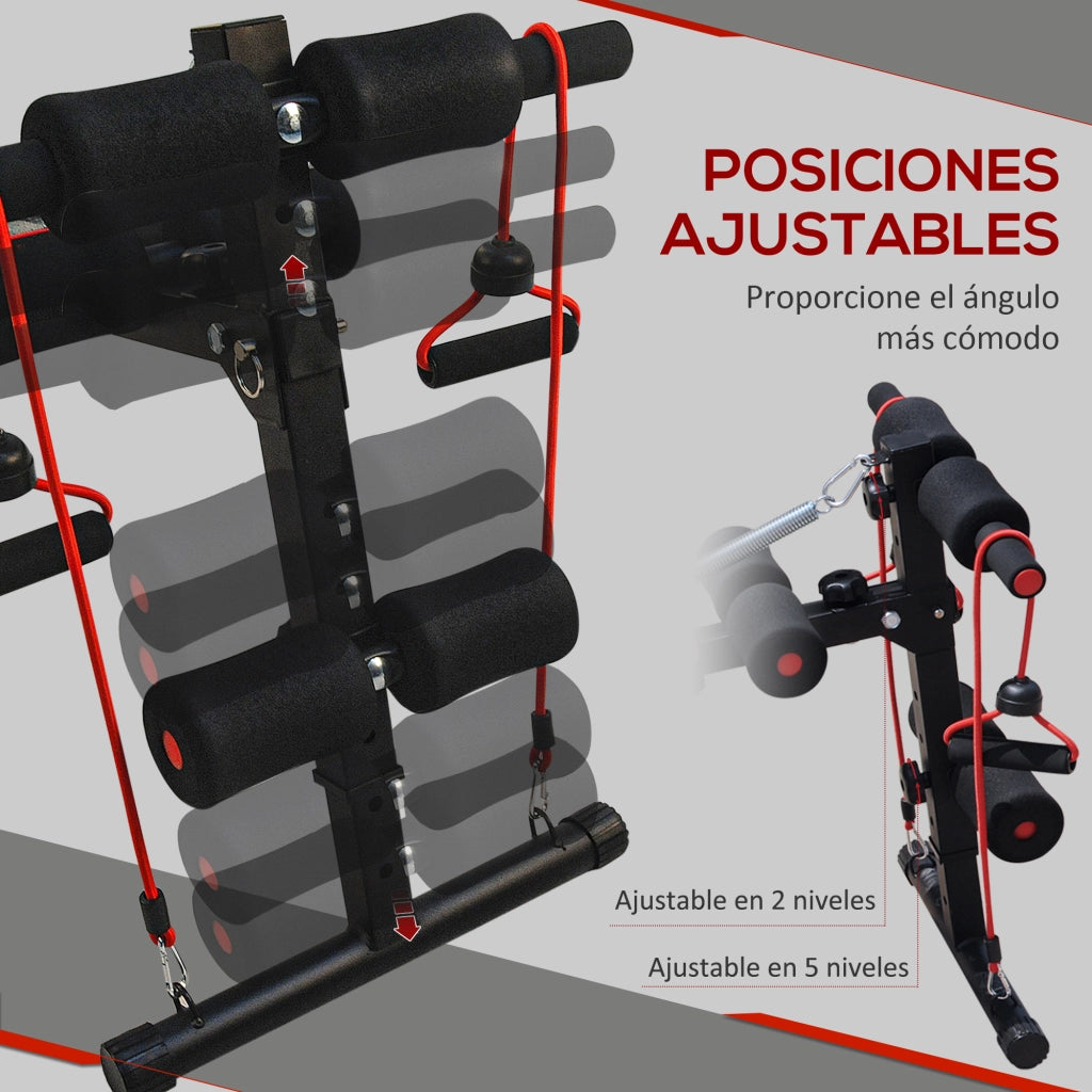 Panca Addominali Regolabile Multifunzione per Fitness ¨C zephmum ¨C Nero, Acciaio, 120kg