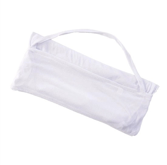 Doppio asciugamano per sdraio, asciugamano per sdraio con taselli, asciugamano per sdraio con chiusura a righello, adatto per spiaggia, solarium, terrazzo, giardino, piscina e patio, Bianco, 73*210CM