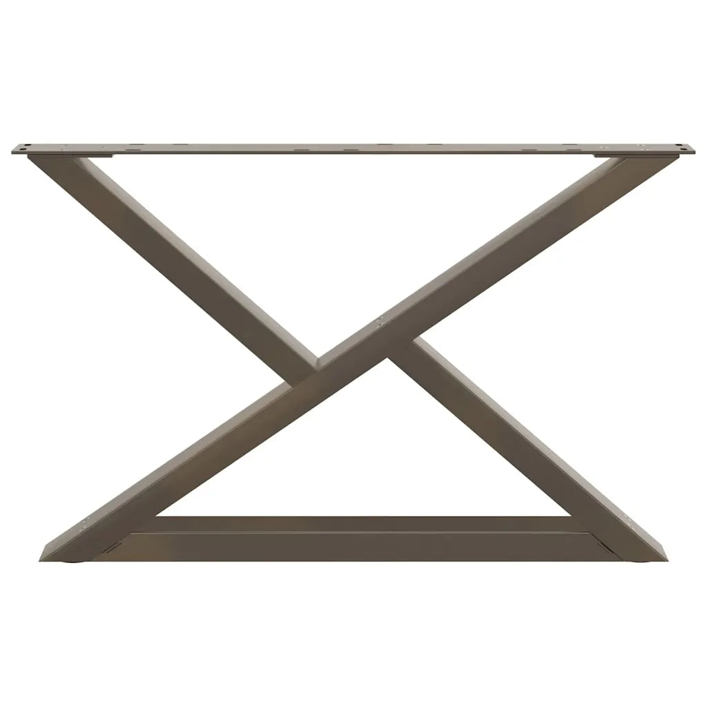 Gambe per Tavolino da Caffè 2 pz in Acciaio Naturale 70x(42-43,3) cm Acciaio 4012715