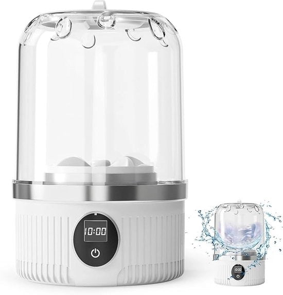 Asciugatrice portatile con mini-contenitori per la lingerie, display LED, 1 litro di capacità, IP67 impermeabile all'acqua, lavaggio delicato per calze, bikini e abiti da bambole; ideale per viaggi, appartamenti, campeggio e camere da studente.