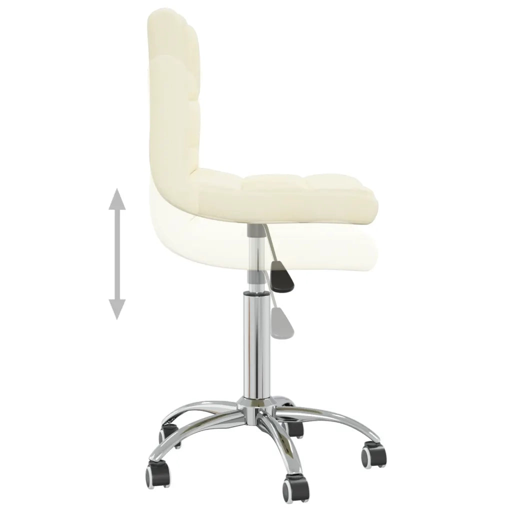 Sedia da Pranzo Girevole Crema in Tessuto cod mxl 15993