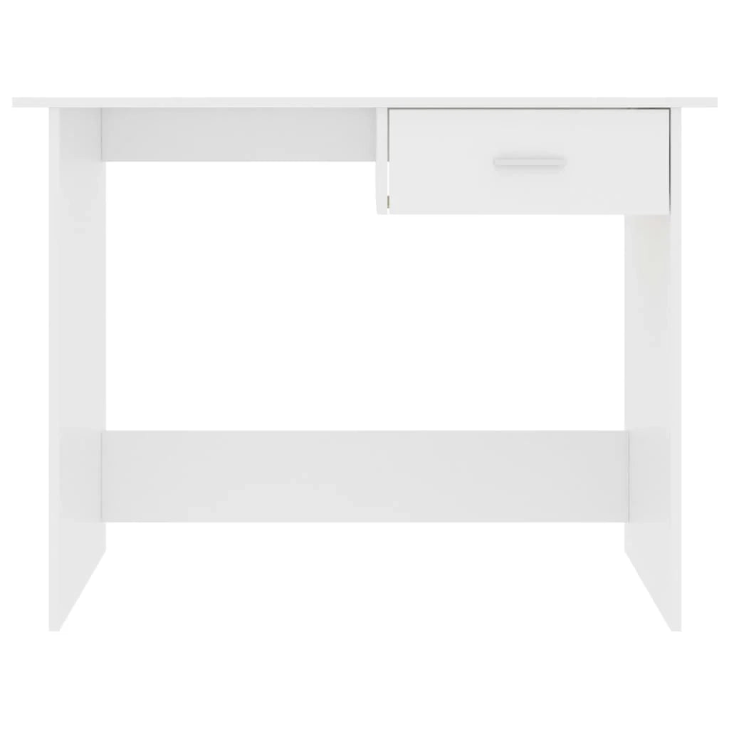 Scrivania tavolo postazione di lavoro mobile per computer studio 100 x 50 x 76 cm legno ingegnerizzato bianco 02_0023495