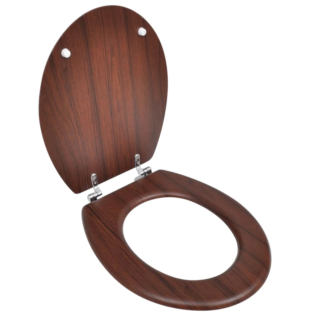 Sedile WC con coperchio MDF design semplice marrone 02_0002880