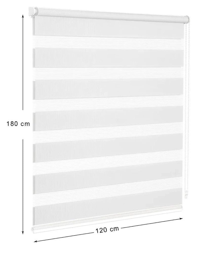 Tenda a Rullo 120x180 Cm Finestra Porta Interno Casa Ufficio Kit Montaggio Parete Telaio No Fori Bianco