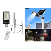 Trade Shop - Faro Led Lampione Stradale 60w Luce Fredda Con Pannello Solare E Staffa Fb660 -