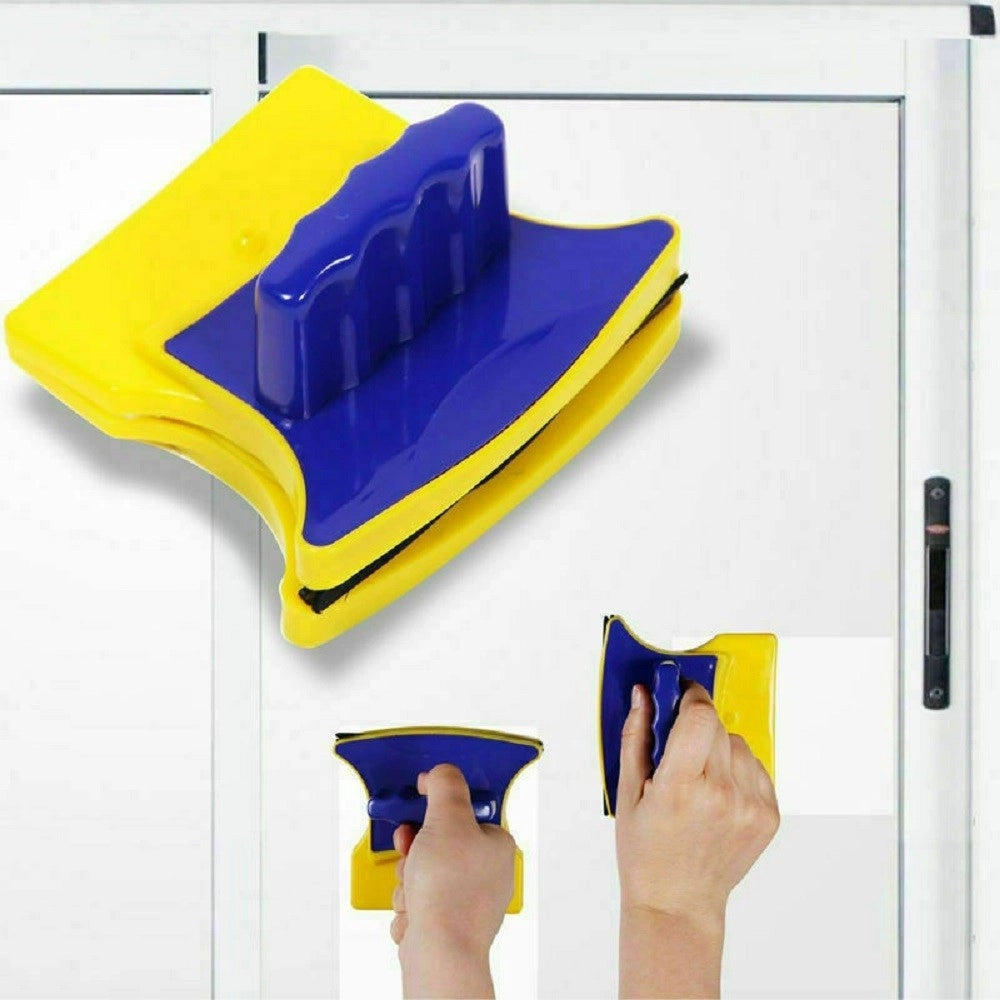 Trade Shop - Lavavetri Magnetico Pulisci Vetro Con Calamita Pulizia Lava Vetri Magnetico -