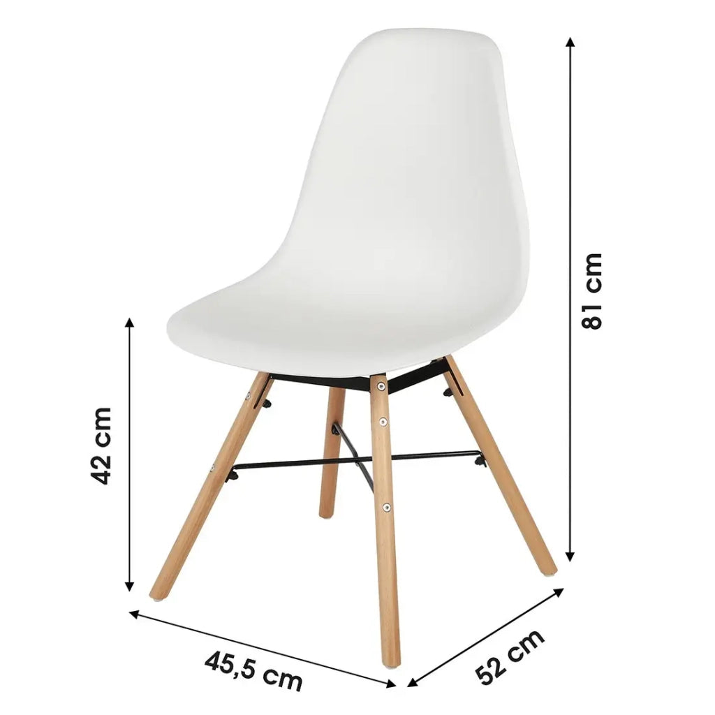 Set di 4 sedie colore bianco in stile scandinavo. Collezione JENKINS.