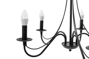 Lampada Da Soffitto Pensile Rustica APP647-5CP Nera