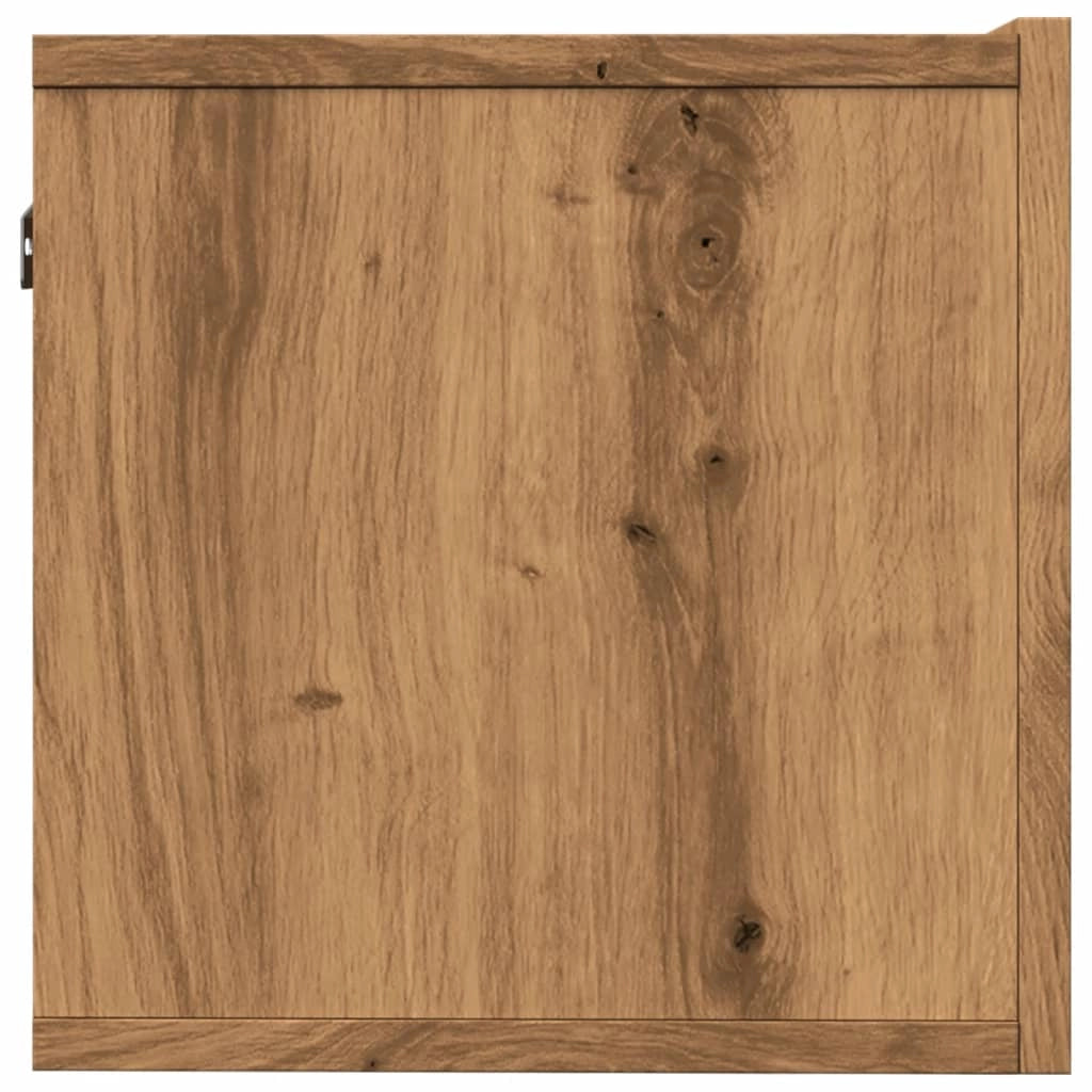 Mobile TV multimediale da parete mensola TV credenza TV per sala da pranzo soggiorno camera da letto 2 pezzi rovere lavorato a mano 100 x 30 x 30 cm marrone 02_0028977