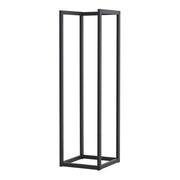 Portalegna per uso interno/esterno portalegna di design supporto per legna da ardere acciaio 35 x 35 x 120 cm nero 03_0006291