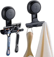 Sostegno per rasatura doccia nero senza forare con morsetto per parete per rasatrice e accessori