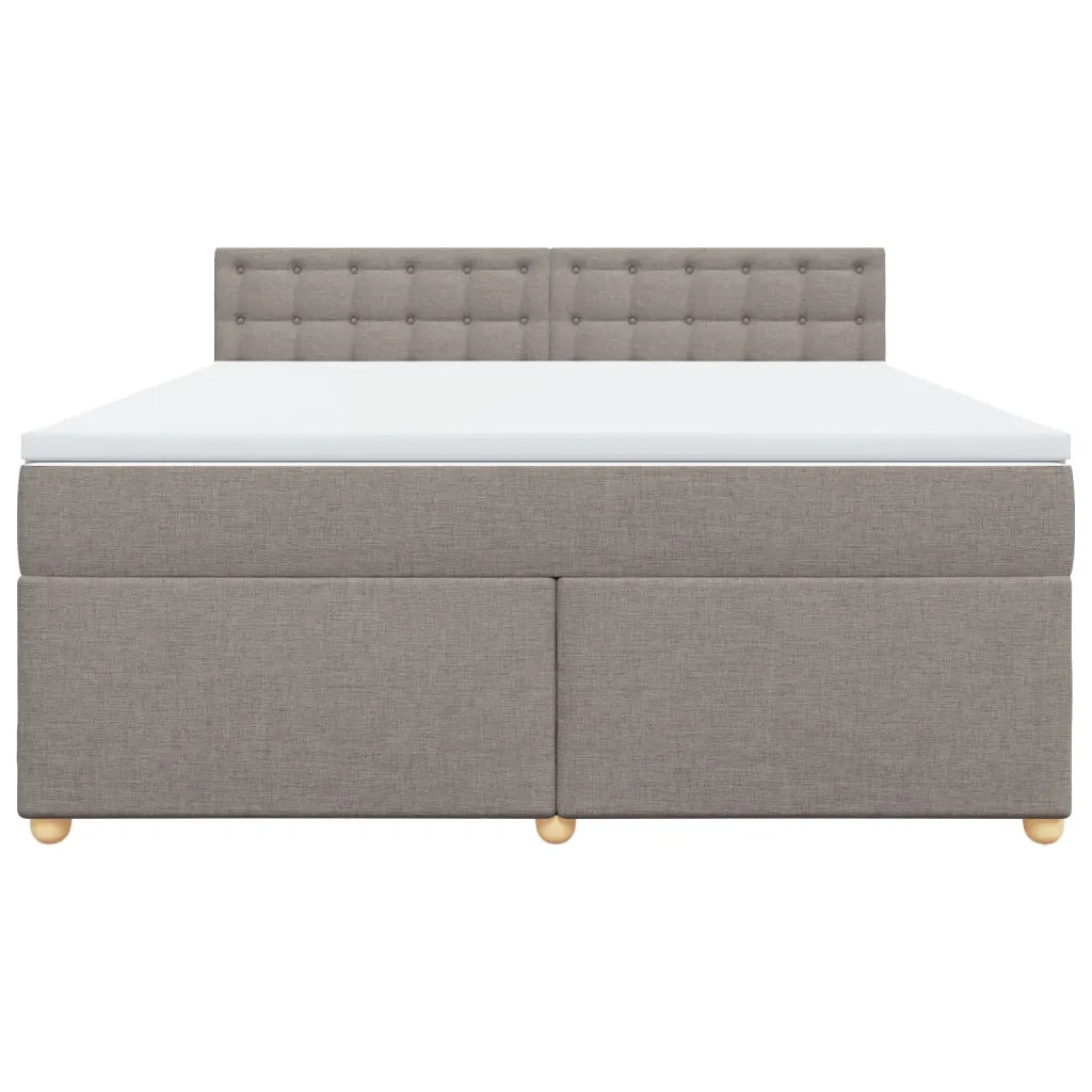 Giroletto a Molle con Materasso Tortora 180x200 cm in Tessuto