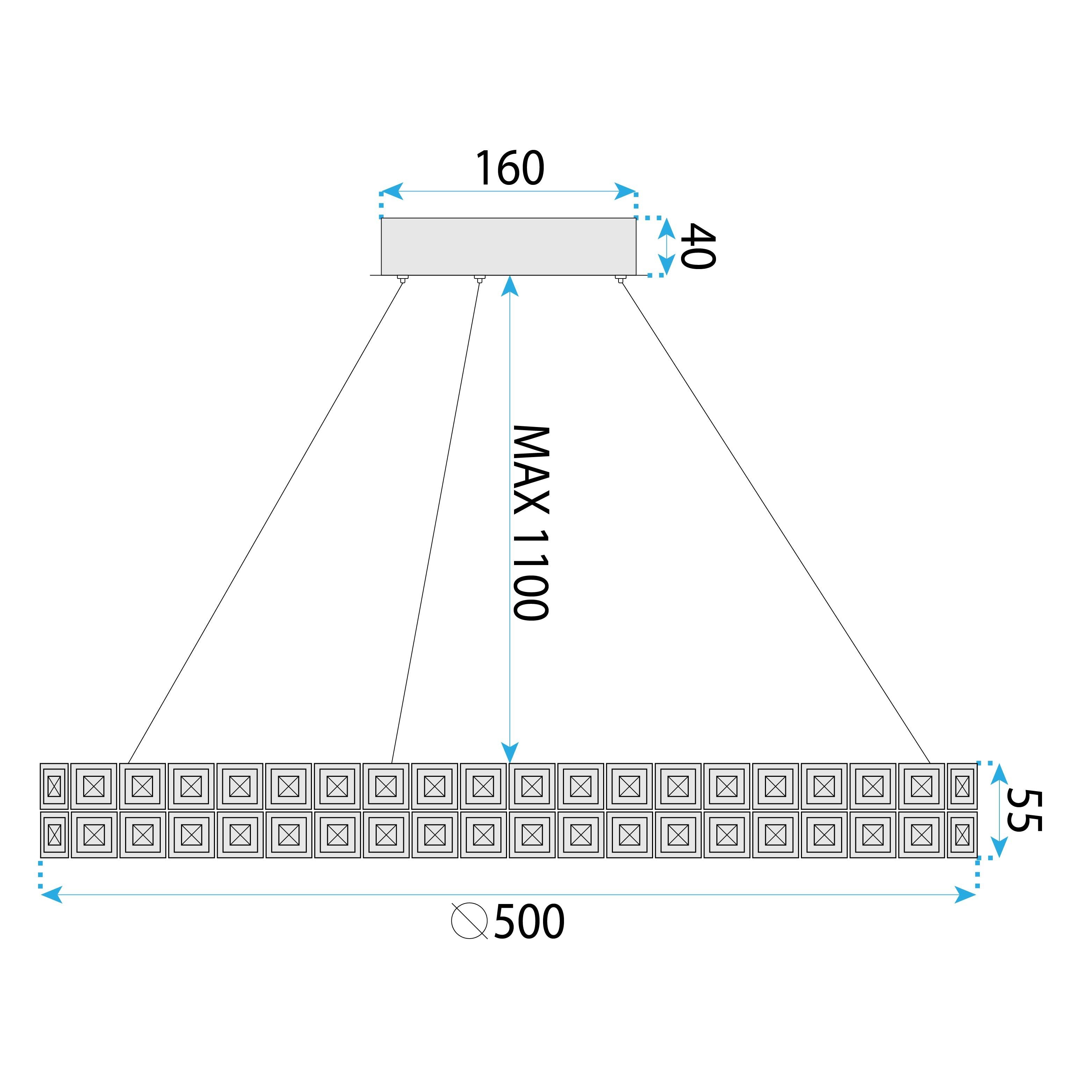 Lampada Led Ms005-cp 50cm Chrome