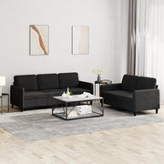 Set di Divani 2 pz Nero in Vellutocod mxl 131176