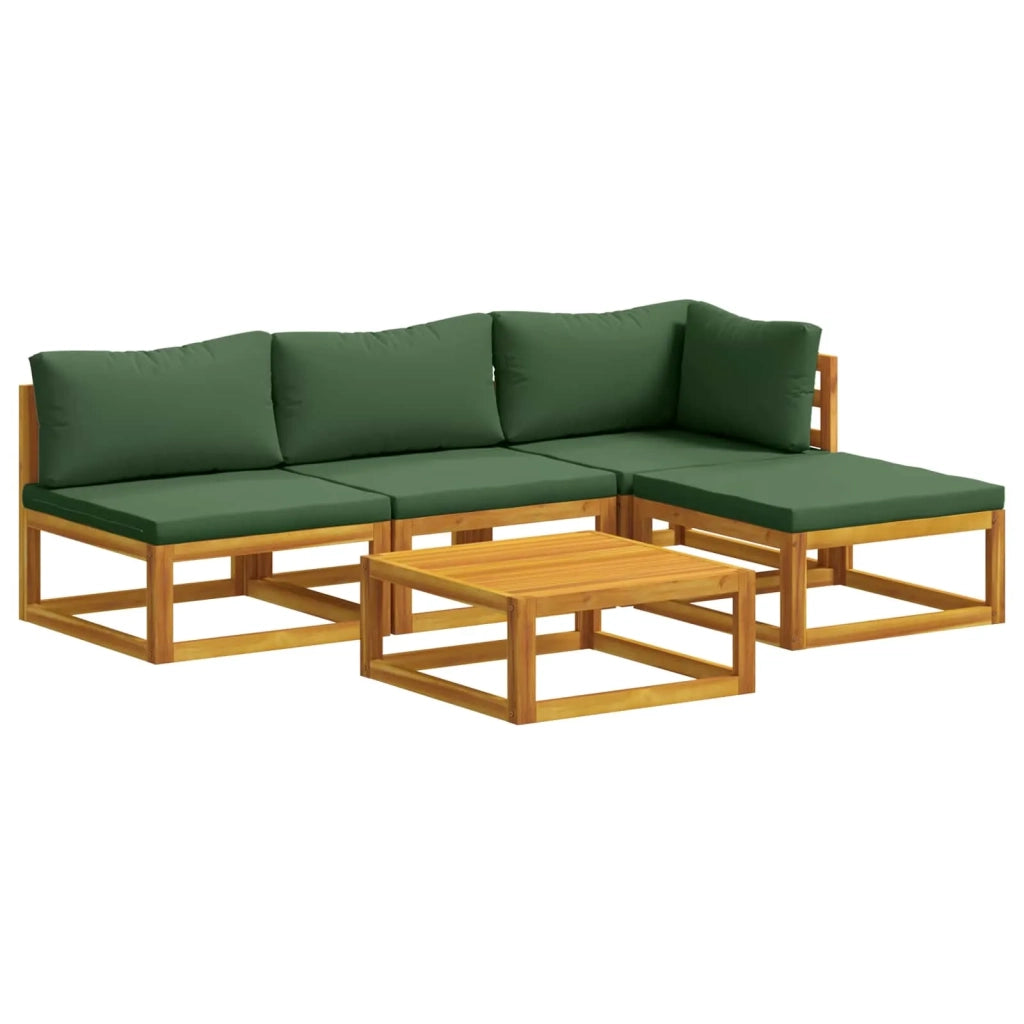 Set di divani 5 pz Naturale Legno di Acacia Massello 3417247