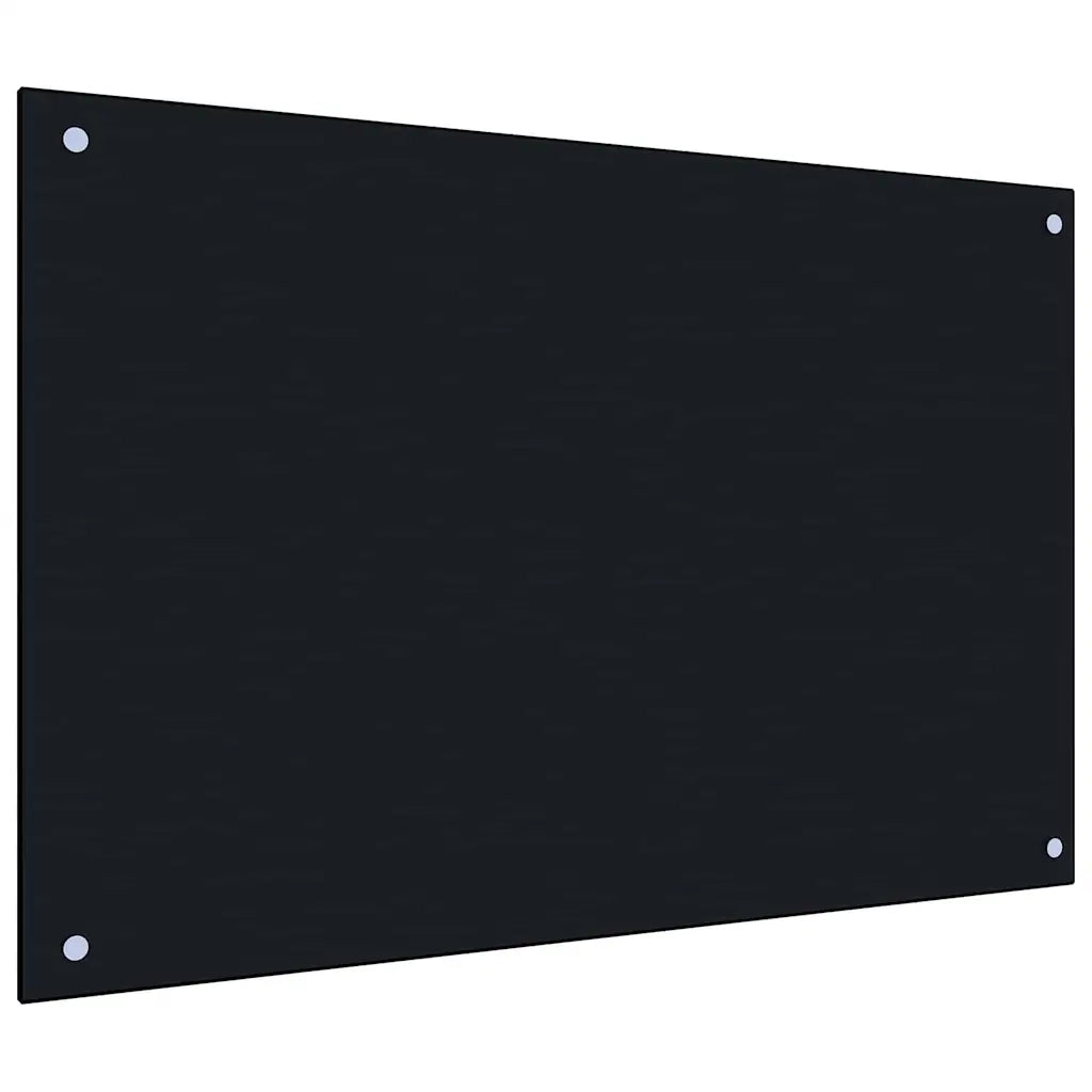 Schienale da cucina 2 pcs Nero 90 x 50 cm vetro temperato
