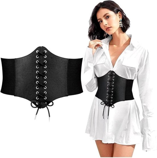 Cintura Body Shaping per Donna con Cinturino Larghissimo - Nero Dimensione Unica