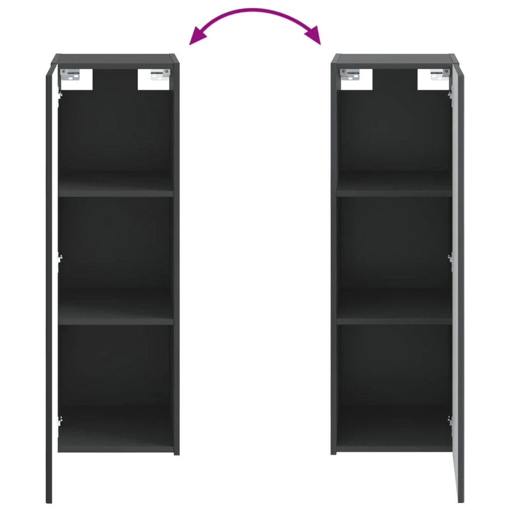 Set di mobili per il bagno 2 pz Nero 33 x 34,5 x 100 cm 3406134