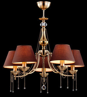 Lampadario Royal Classic in Metallo Chester Ottone