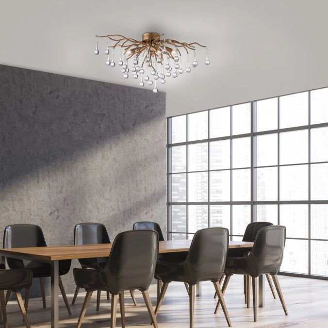 Plafoniera ICICLE ottone antico 4xG9 Paul Neuhaus 8090-11