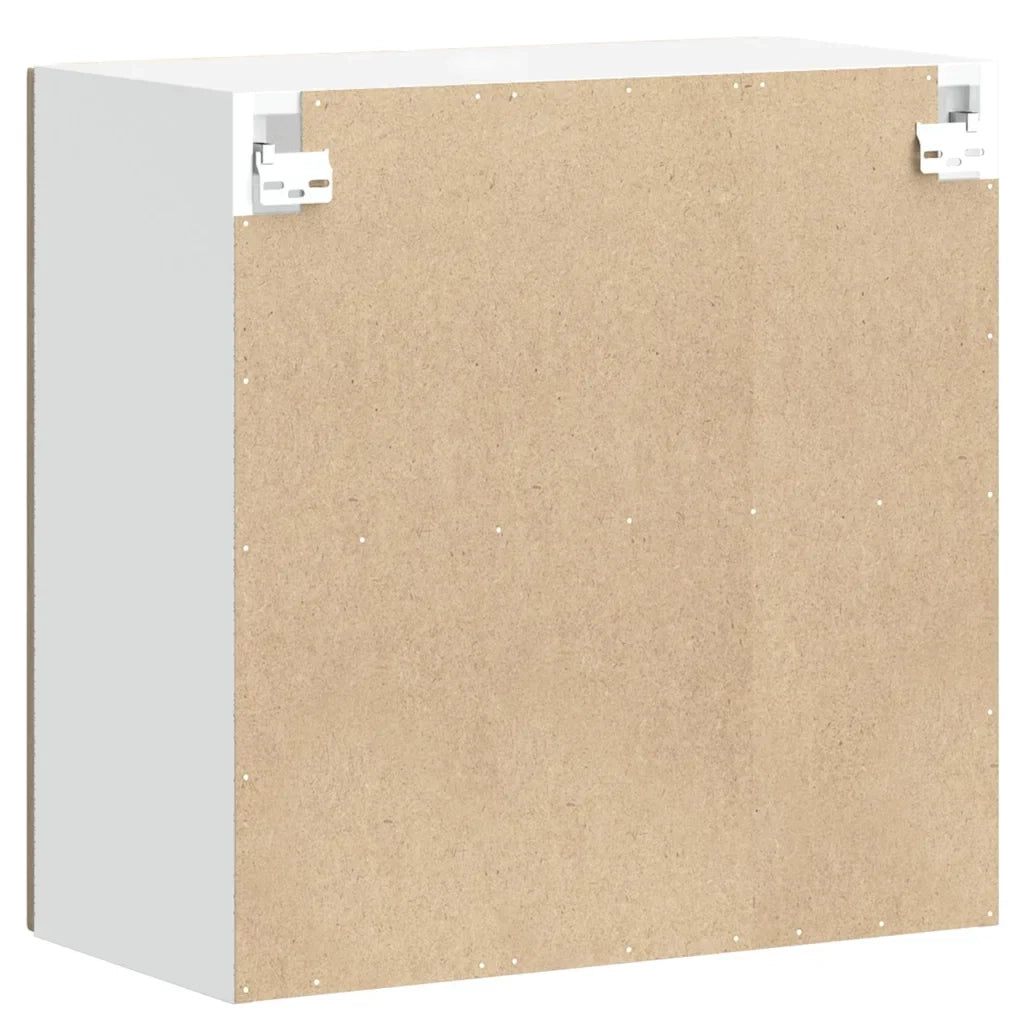 Pensile da cucina con anta in vetro 60 x 31 x 60 cm ampio spazio contenitivo stile moderno legno di rovere Sonoma 02_0050045