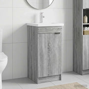 Mobile da bagno con lavabo Sonoma grigio 42 x 40 x 84,5 cm 890090