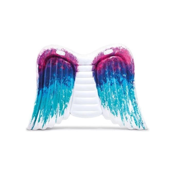 Intex 58786EU Materassino Gonfiabile Angel Ali d'Angelo 216x155x20 cm 2 Maniglie Vinile Portata 100 Kg colore Multicolore