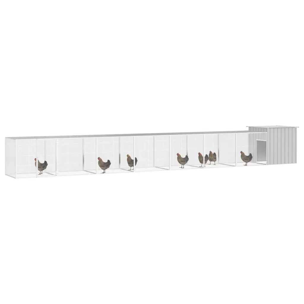 Gabbia per Polli Grigia 700x91x100 cm Acciaio Zincato cod mxl 52889