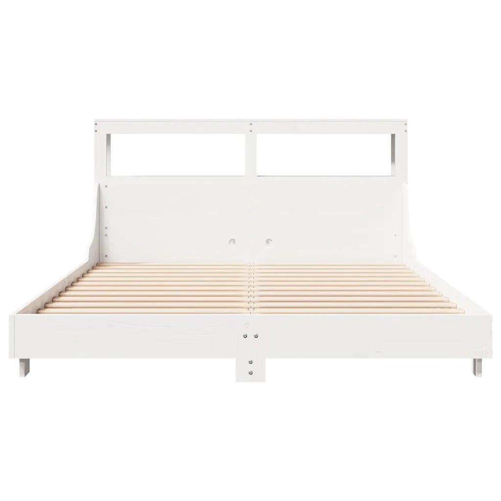 Letto senza Materasso Bianco 120x200 cm Legno Massello di Pino 3306424
