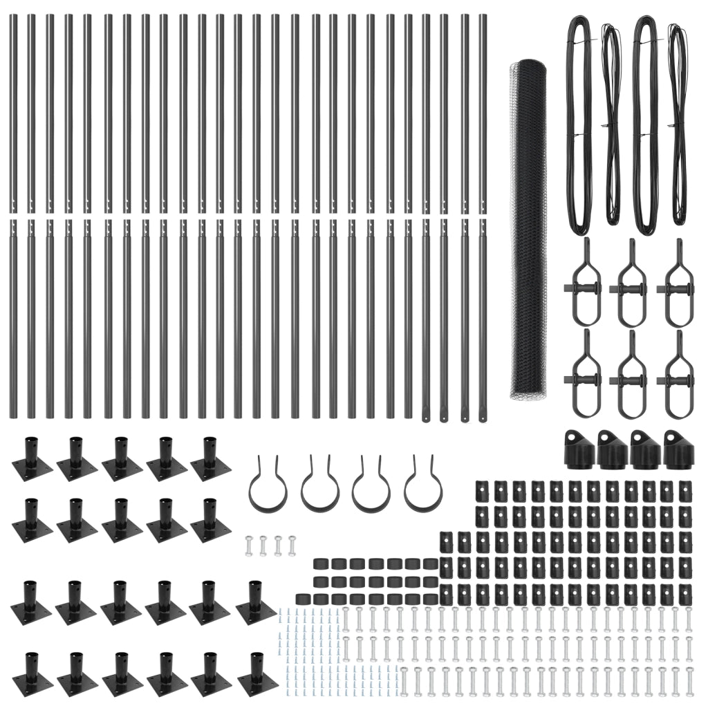 Recinzione Esagonale  Grigia 1.6x50 m Acciaio