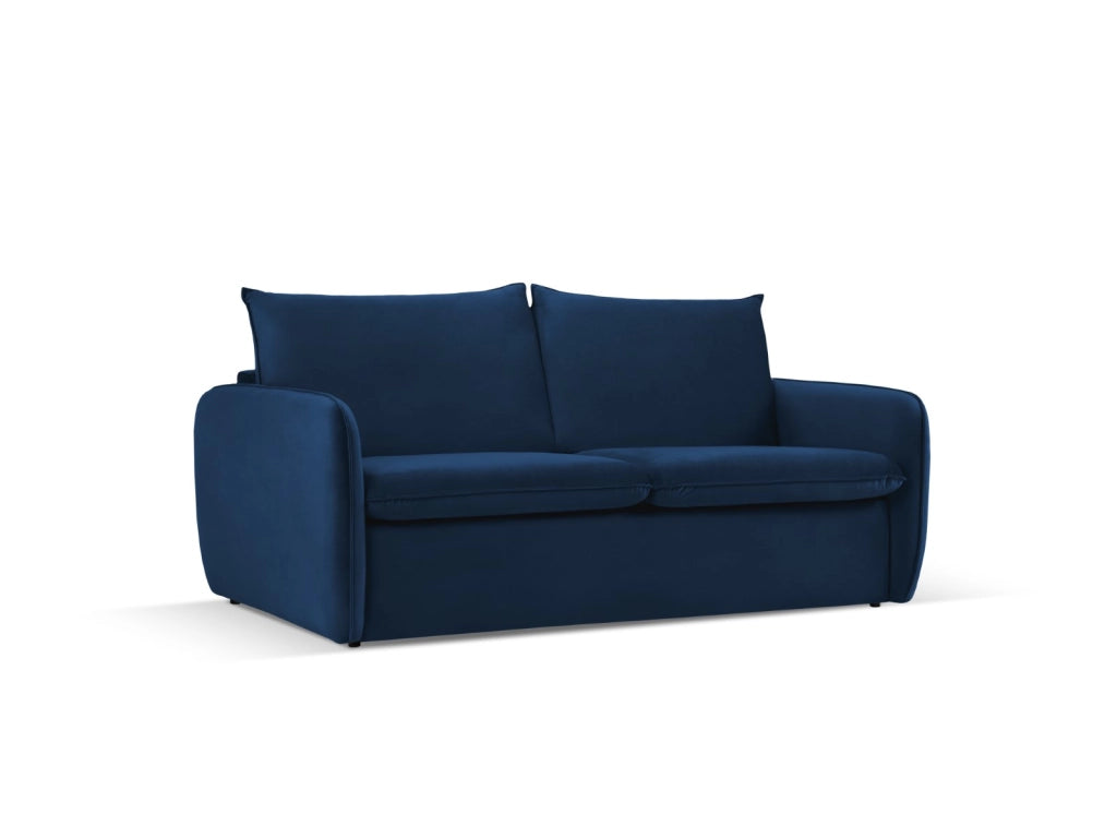Cosmopolitan Design - Divano convertibile "Vienna" 2 posti in velluto blu reale 