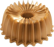 Torta in Aluminio Fuso con Disegno Luminoso - Forme da Cucina Premium - Fatto negli Stati Uniti - Oro
