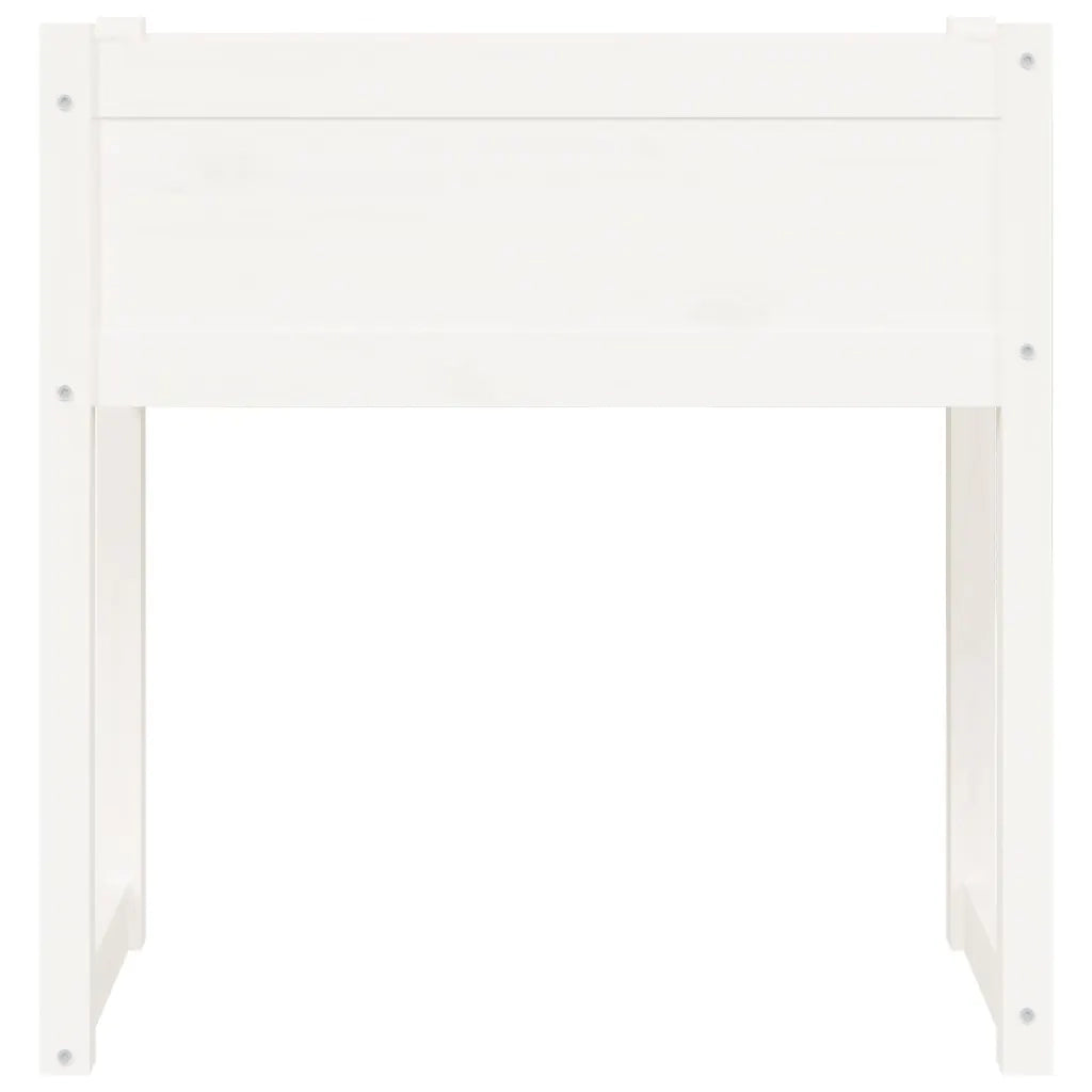 Fioriera Bianca 78x40x81 cm in Legno Massello di Pino 822133