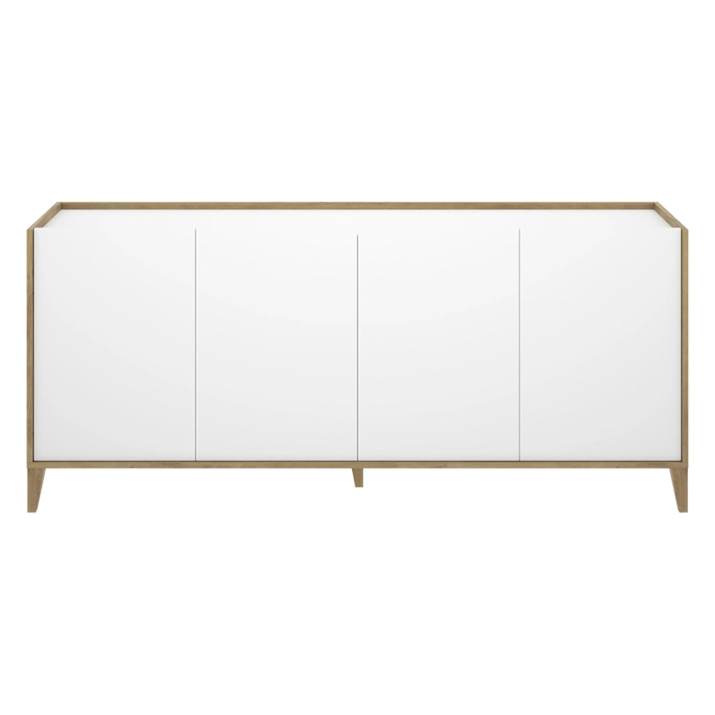 Madia Chanute, Credenza 2 Ripiani, 40x184x78h cm Bianco