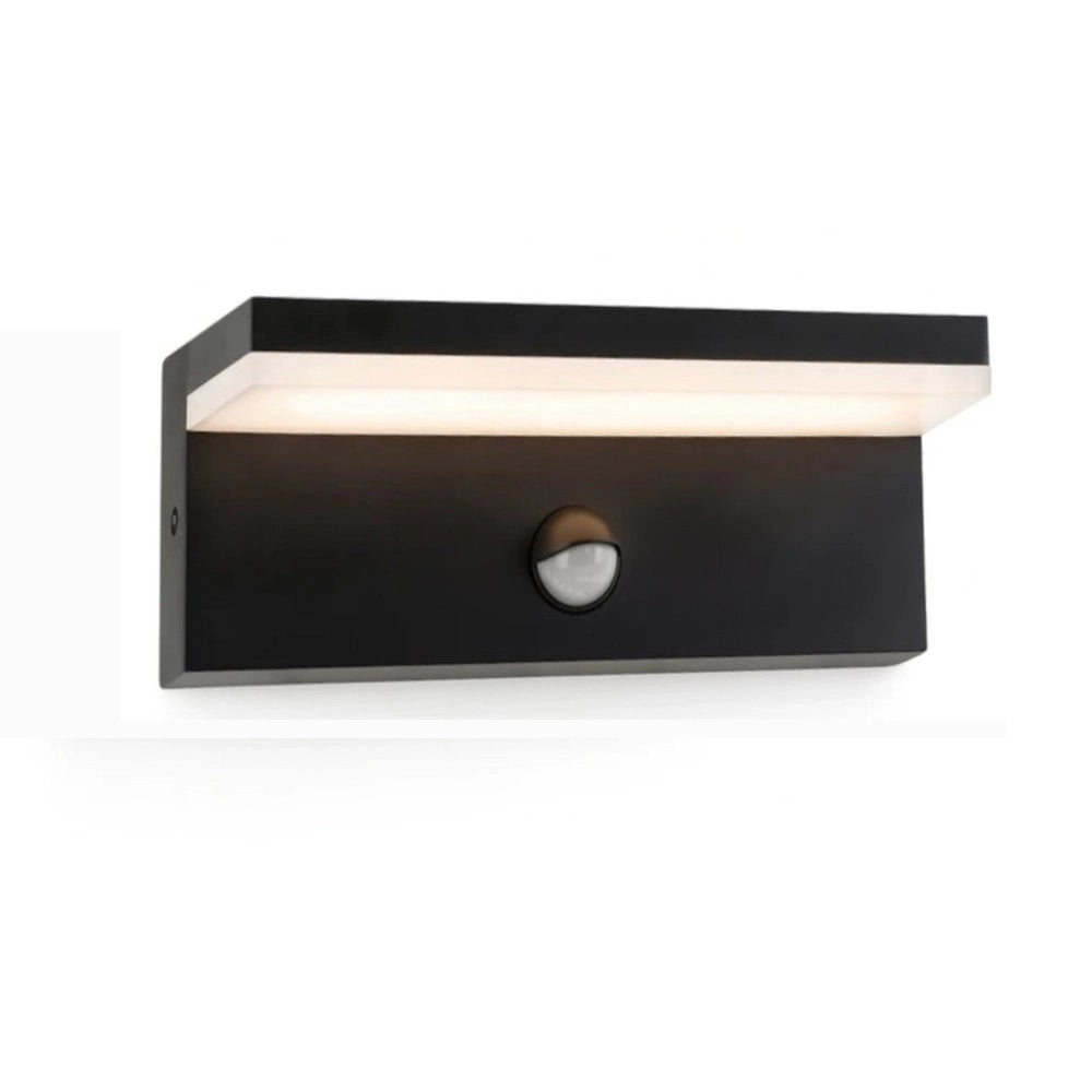 Trade Shop - Applique Per Esterno 10 W Con Sensore Pir Di Movimento Tecnologia Cct Ip54 Ss-esa-013c - Nero