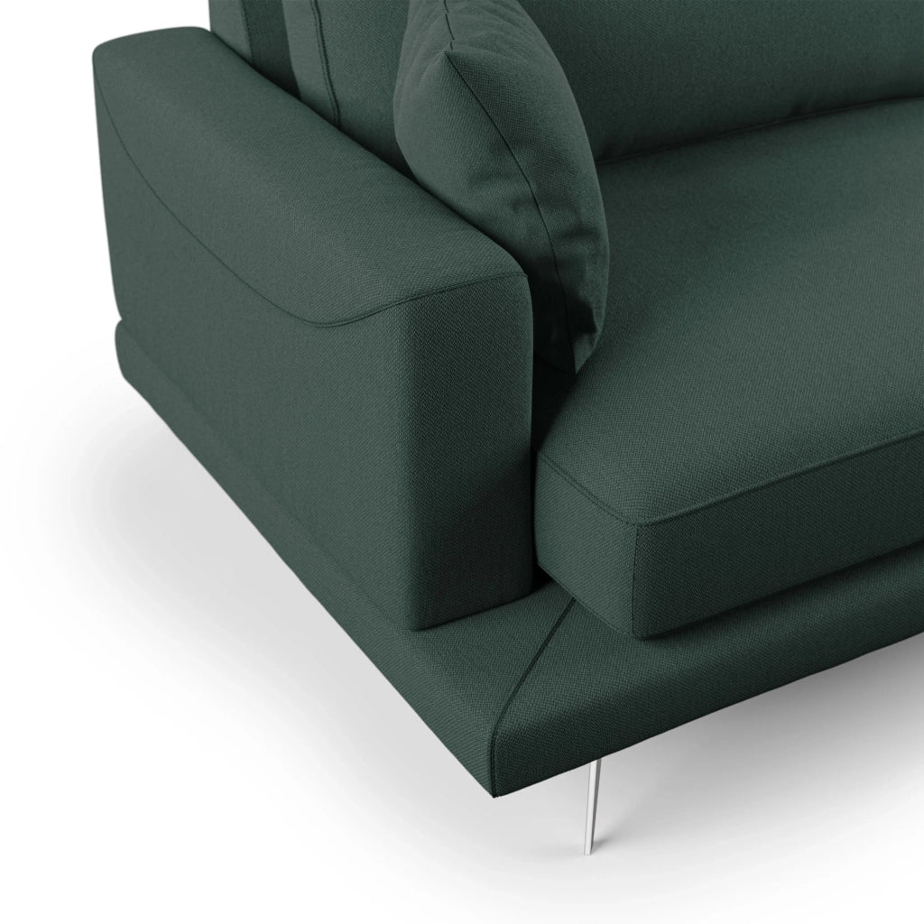 Dorian Divano moderno in tessuto morbido antimacchia T05 178 cm verde
