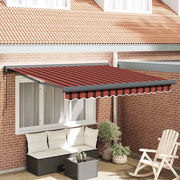 Tenda Retrattile Arancione Marrone 3x2,5 m Tessuto e Alluminio 3154616