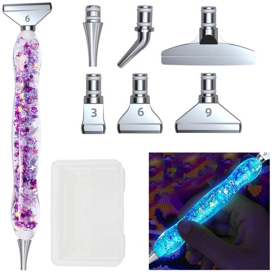 Accessori per pittura con diamanti, Penna per pittura con diamanti accessori e attrezzi, 6 stili 5D punteruola di sostituzione metallica per pennapenne per kit di pittura con diamanti