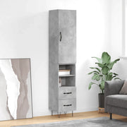 Credenza Grigio Cemento 34,5x34x180 cm in Legno Multistrato 3198949