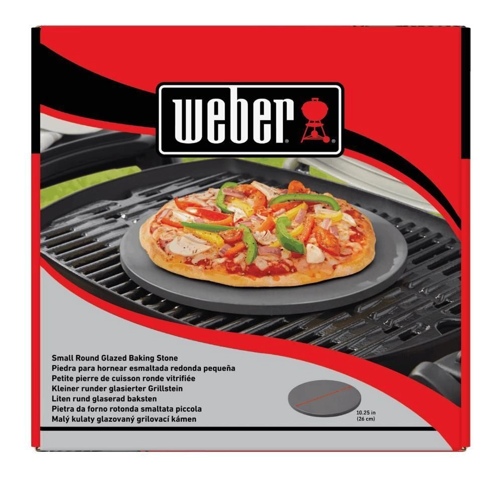 Weber 18413 Pietra per Pizza Rotonda in Cordierite per Grill 26 cm colore Grigio