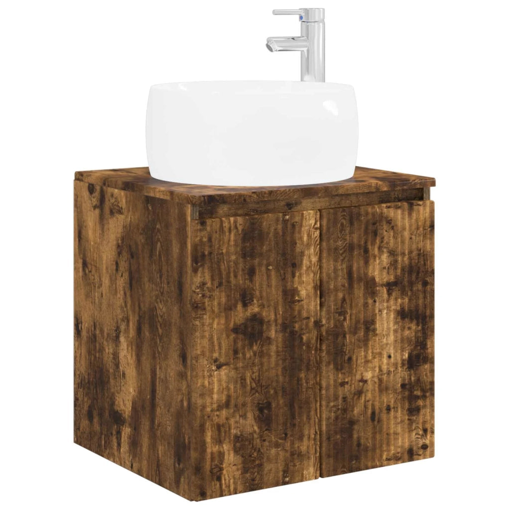 Set di Armadi da Bagno 5 pcs Rovere Fumo Legno ingegnerizzato 3406515