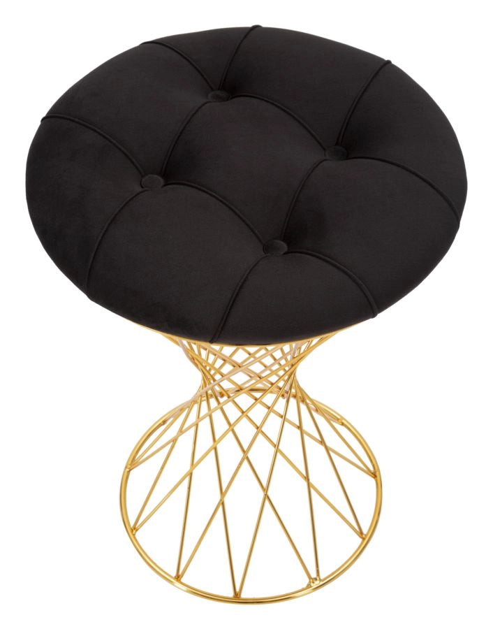 Pouf Torre Elegante Nero Ø 41x50