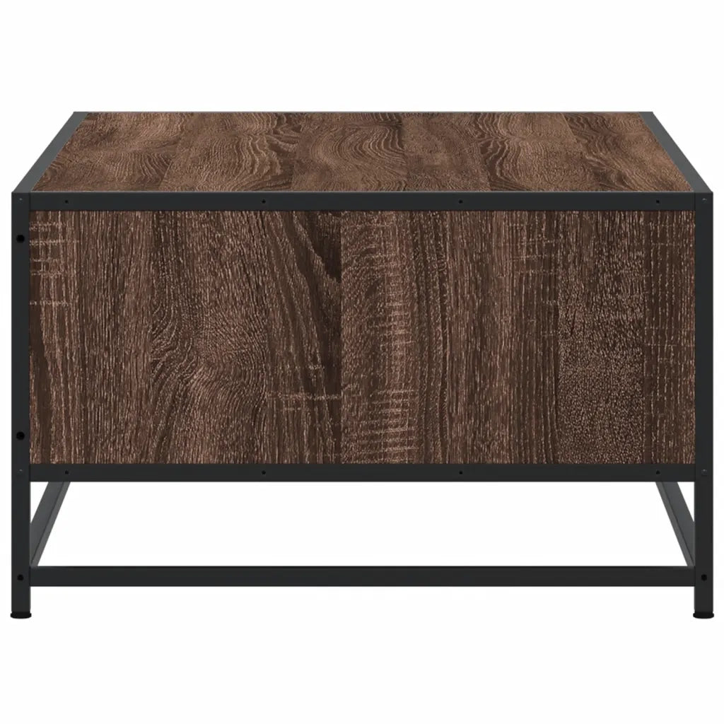 Tavolino-Tavolino da soggiorno-Tavolo Rovere Marrone 100x57x35 cm Legno Multistrato Metallo