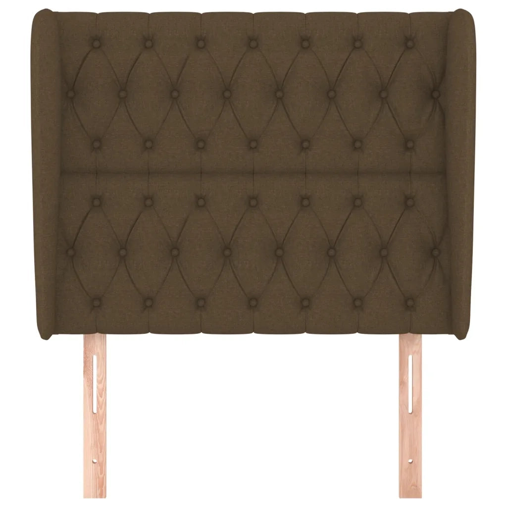 Testiera ad Orecchio Marrone Scuro 93x23x118/128 cm in Tessuto 3118277