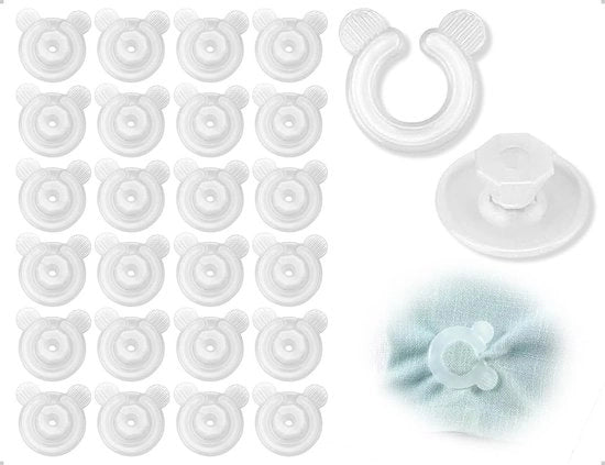 Set di 24 Pedane Antiscivolo per Tende da Letto