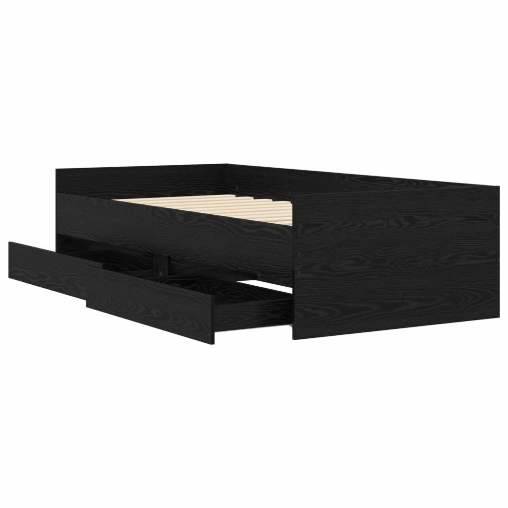 Telaio del letto con storage Rovere Nero 80 x 200 cm 3429619