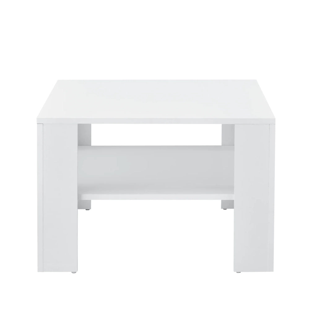 Tavolino da salotto con contenitore 60 x 60 x 40 cm bianco 03_0004160