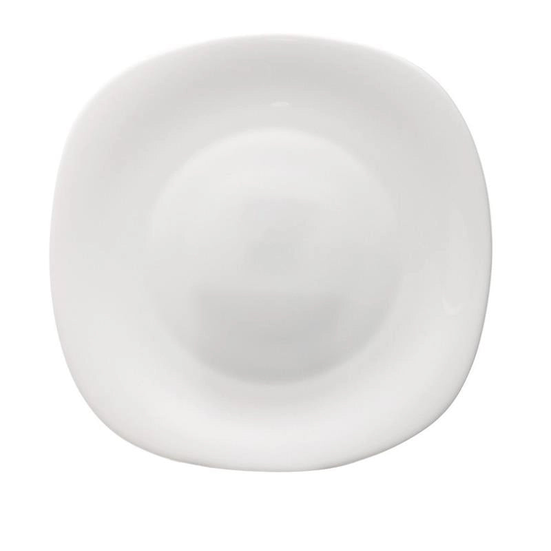 SET DA SEI PIATTI PIANI LINEA PARMA ROCCO BORMIOLI IN OPALGLASS BIANCO QUADRATO 27 CM